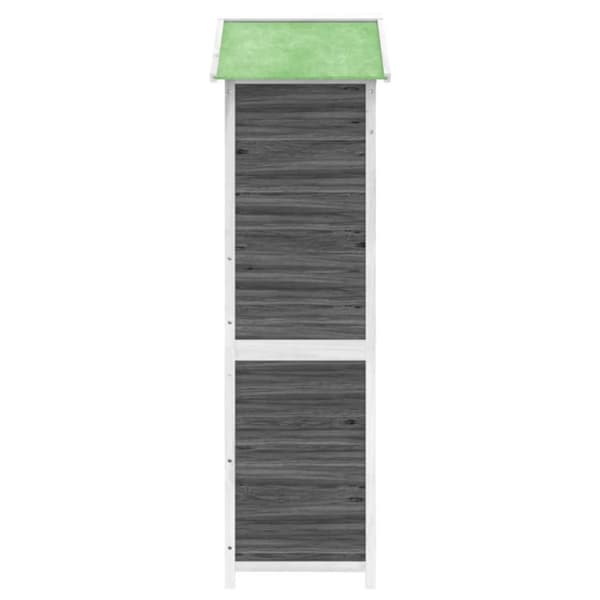 vidaXL Trädgårdsbod grå 120x53,5x170 cm massiv furu