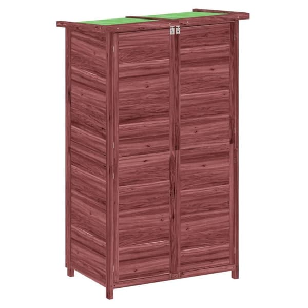 vidaXL Hageredskapsbod mocca 83x57x140 cm heltre furu