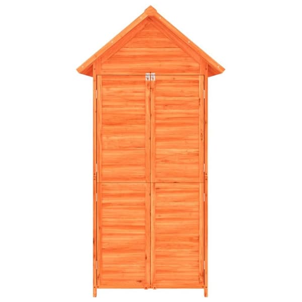 vidaXL redskabsskur til haven 89x52,5x175 cm massivt fyrretræ brun