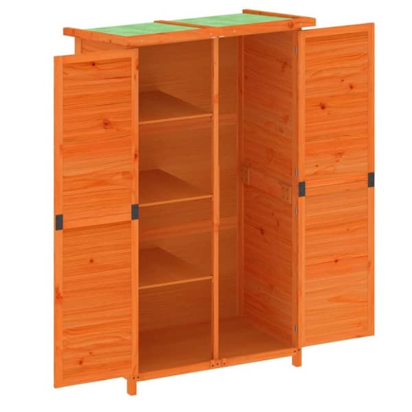 vidaXL redskabsskur til haven 83x57x140 cm massivt fyrretræ