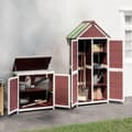 Miniatyrbilde 3 av 11: vidaXL Redskapsbodsett for hage 2 stk mocca heltre furu