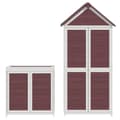 Miniatyrbilde 6 av 11: vidaXL Redskapsbodsett for hage 2 stk mocca heltre furu
