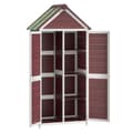 Miniatyrbilde 10 av 11: vidaXL Redskapsbodsett for hage 2 stk mocca heltre furu