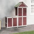 Miniatyrbilde 2 av 11: vidaXL Redskapsbodsett for hage 2 stk mocca heltre furu