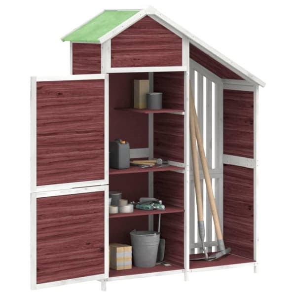 vidaXL redskabsskur 120x53,5x170 cm massivt fyrretræ mokkafarvet
