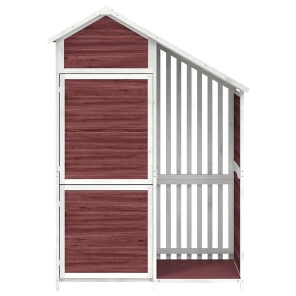 vidaXL redskabsskur 120x53,5x170 cm massivt fyrretræ mokkafarvet
