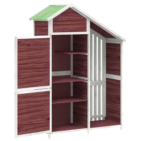 vidaXL redskabsskur 120x53,5x170 cm massivt fyrretræ mokkafarvet