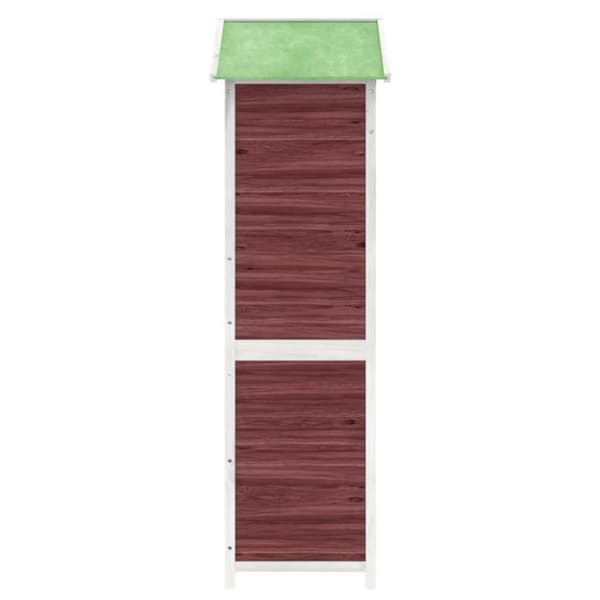 vidaXL redskabsskur 120x53,5x170 cm massivt fyrretræ mokkafarvet