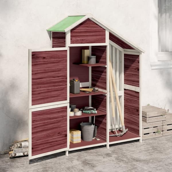 vidaXL redskabsskur 120x53,5x170 cm massivt fyrretræ mokkafarvet