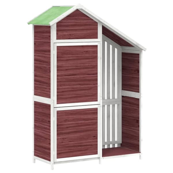 vidaXL redskabsskur 120x53,5x170 cm massivt fyrretræ mokkafarvet