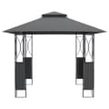 Miniatyrbillede 3 af 7: vidaXL pavillon med tag 300x300x270 cm stål antracitgrå