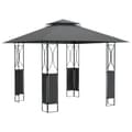 Miniatyrbillede 1 af 7: vidaXL pavillon med tag 300x300x270 cm stål antracitgrå