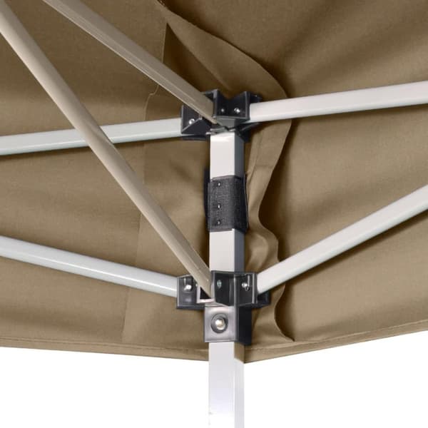 vidaXL Kuusikulmainen pop-up katos 3,6x3,1 m taupe 220 g/m²