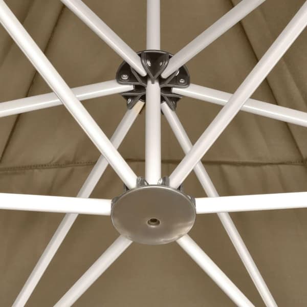 vidaXL Kuusikulmainen pop-up katos 3,6x3,1 m taupe 220 g/m²