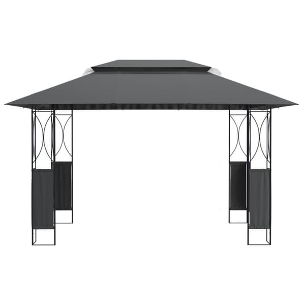 vidaXL Paviljong med tak antrasitt 400x300x270 cm stål