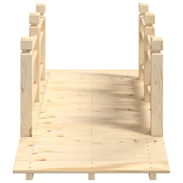 vidaXL Puutarhasilta kaiteilla 150x67x56 cm täysi kuusi