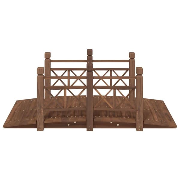 vidaXL Puutarhasilta kaiteilla 150x67x56 cm täysi kuusi