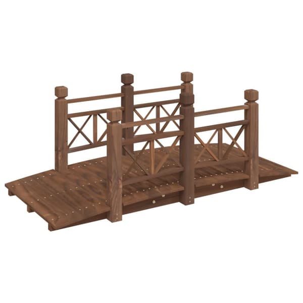 vidaXL Puutarhasilta kaiteilla 150x67x56 cm täysi kuusi