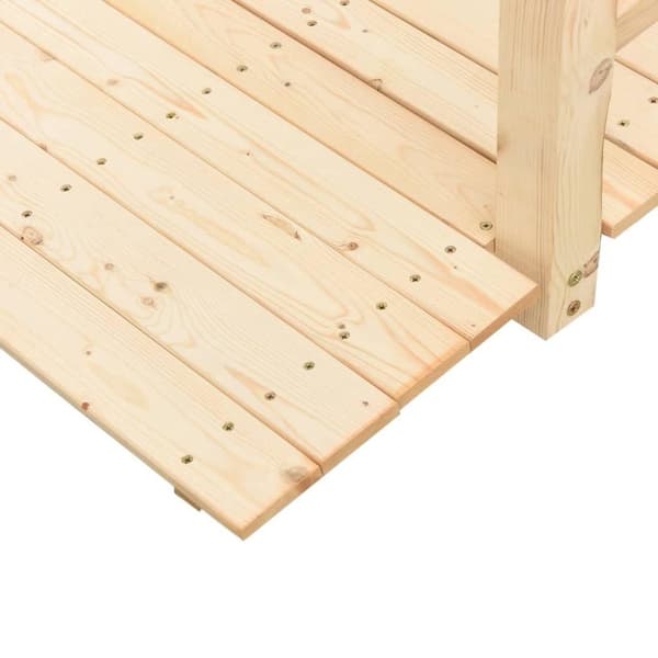 vidaXL Puutarhasilta kaiteilla 150x67x56 cm täysi kuusi