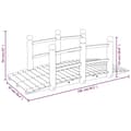 Pikkukuva 6 / 6: vidaXL Puutarhasilta kaiteilla 150x67x56 cm täysi kuusi