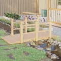 Pikkukuva 2 / 6: vidaXL Puutarhasilta kaiteilla 150x67x56 cm täysi kuusi