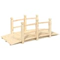 Miniatyrbilde 1 av 6: vidaXL Hagebro med rekkverk 150x67x56cm heltre gran