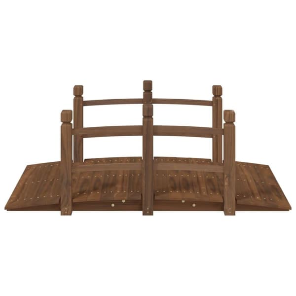 vidaXL Hagebro med rekkverk 150x67x56cm heltre gran