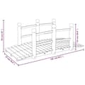 Miniatyrbilde 6 av 6: vidaXL Hagebro med rekkverk 150x67x56cm heltre gran