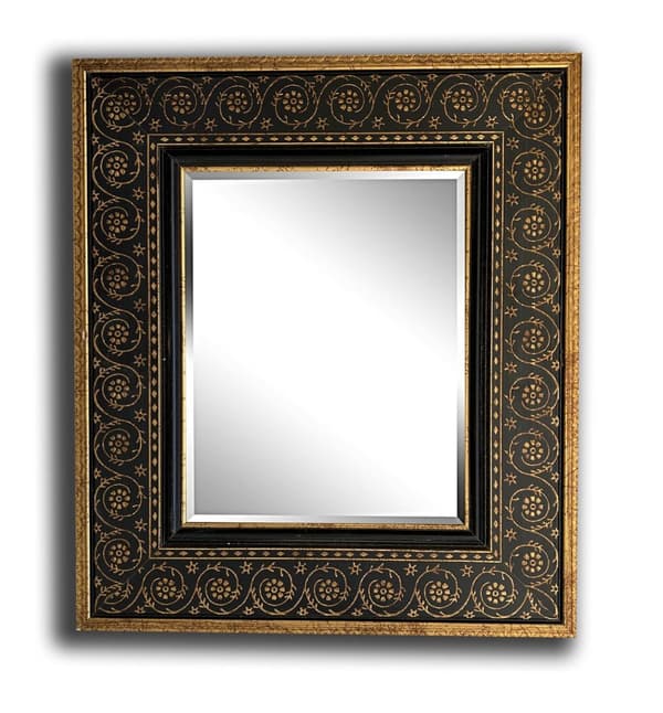 Spegel 20x25 cm eller 8x10 tum, Spegel i guld / svart