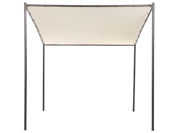 Paviljonki beige 282 x 282 x 294 cm teräs polyesteri UV-kestävä puutarhakatos suorakulmio