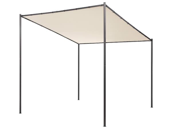 Paviljonki beige 282 x 282 x 294 cm teräs polyesteri UV-kestävä puutarhakatos suorakulmio