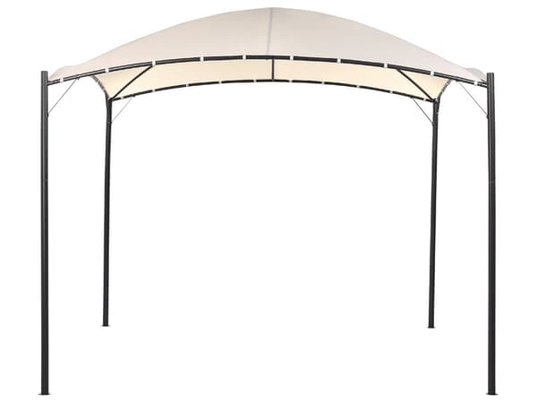 Paviljonki beige 305 x 212 x 305 cm teräs polyesteri UV-kestävä suorakulmio moderni