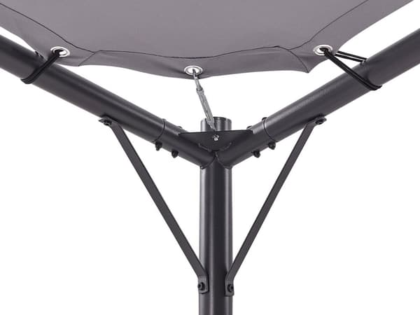 Pergola Grå Polyester Stål 300 x 300 cm Tyg Skugga Metallram Trädgård Paviljong