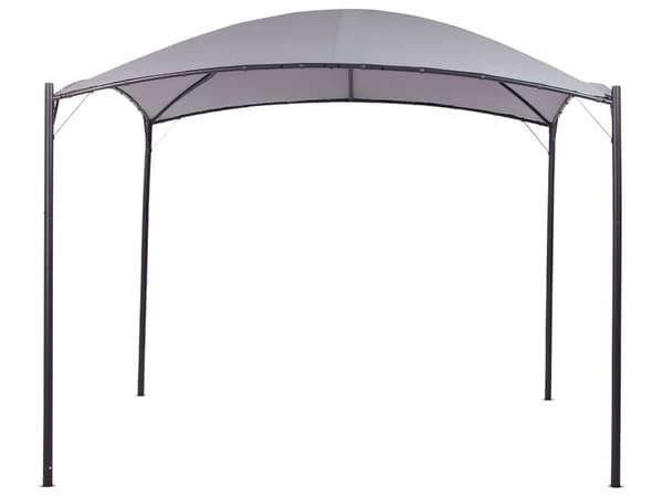 Havepavillon grå stål polyester 305 x 305 cm havepavillon stofbetræk stålramme