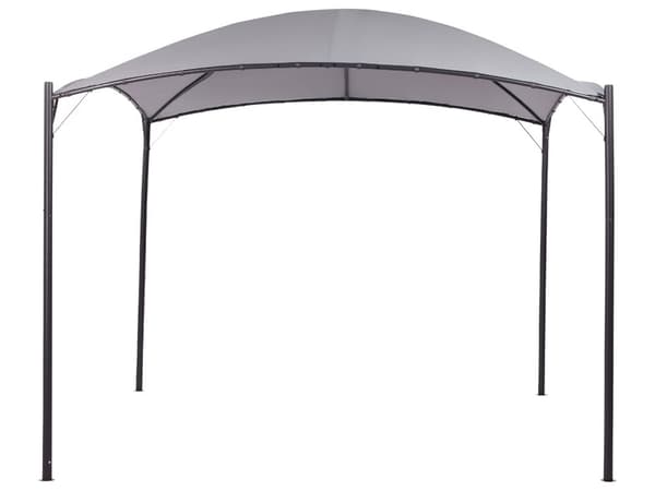 Pergola Grå Polyester Stål 305 x 305 cm Stoffskygge Metallramme Hagepaviljong