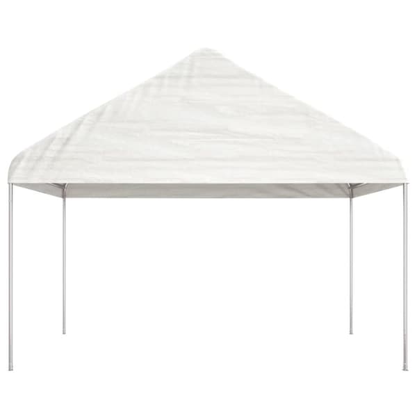 vidaXL Paviljong med tak hvit 11,15x4,08x3,22 m polyetylen