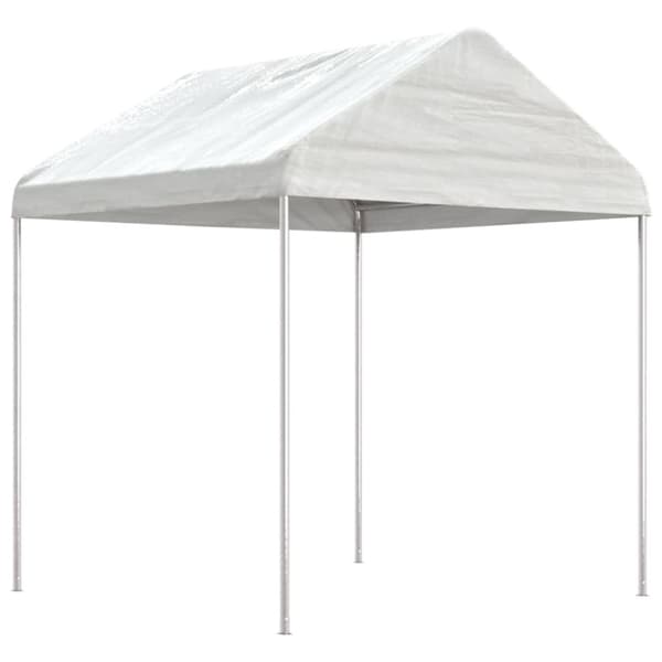 vidaXL Paviljong med tak hvit 15,61x2,28x2,69 m polyetylen