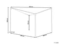 Miniatyrbilde 3 av 9: Pergola Beige Polyester Stål 300 x 300 cm Stoffskygge Metallramme Hagepaviljong
