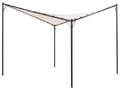 Miniatyrbilde 1 av 9: Pergola Beige Polyester Stål 300 x 300 cm Stoffskygge Metallramme Hagepaviljong
