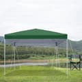 Miniatyrbild 4 av 4: XMTECH 3 x 3 m hopfällbart lusthus, justerbar höjd Trädgårdslusthus med väska, lusthus Vattentätt anti-UV hopfällbart tält, grönt