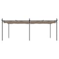 Miniatyrbillede 3 af 6: vidaXL pergola med sammenrulleligt tag 589x292x230 cm gråbrun
