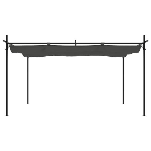 vidaXL Pergola med uttrekkbar tak antrasitt 395x292x230 cm
