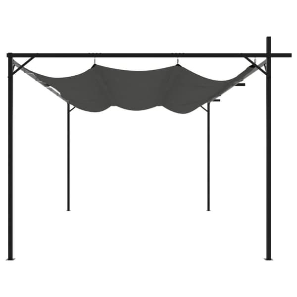 vidaXL Pergola med uttrekkbar tak antrasitt 395x292x230 cm