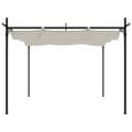 Pikkukuva 3 / 6: vidaXL Pergola sisäänvedettävä katto kerma 295x292x230 cm