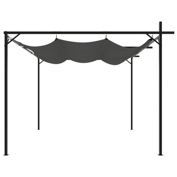vidaXL Pergola med uttrekkbar tak antrasitt 295x292x230 cm