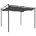 Miniatyrbilde 4 av 6: vidaXL Pergola med uttrekkbar tak antrasitt 295x292x230 cm