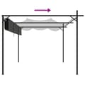 Miniatyrbilde 5 av 6: vidaXL Pergola med uttrekkbar tak antrasitt 295x292x230 cm