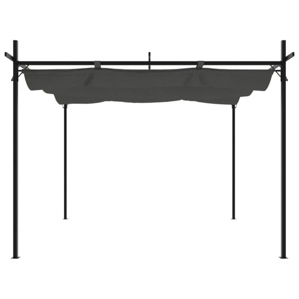 vidaXL Pergola med uttrekkbar tak antrasitt 295x292x230 cm