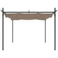 Miniatyrbillede 3 af 8: vidaXL pergola med sammenrulleligt tag 295x292x230 cm gråbrun