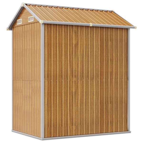 vidaXL Trädgårdsskjul ljusbrun 192x152,5x237 cm galvaniserat stål